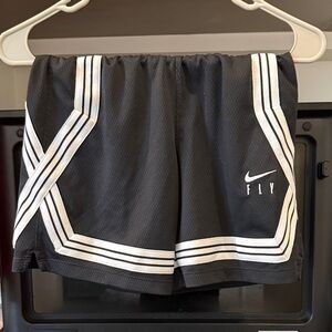 Nike Black Athletic Shorts with White Trim